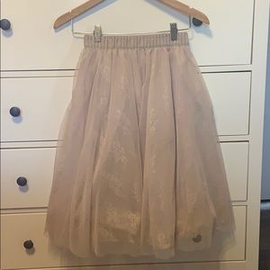 Beautiful rose coloured tulle skirt!